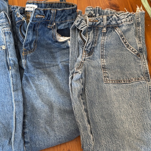 Girls size 10 High-Rise Baggy Wide Leg Jeans - Blue - Picture 7 of 12